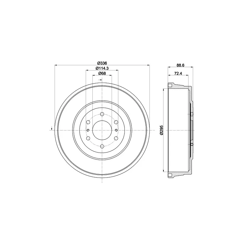 Tambour de frein MINTEX MBD413