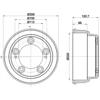 Tambour de frein MINTEX MBD414
