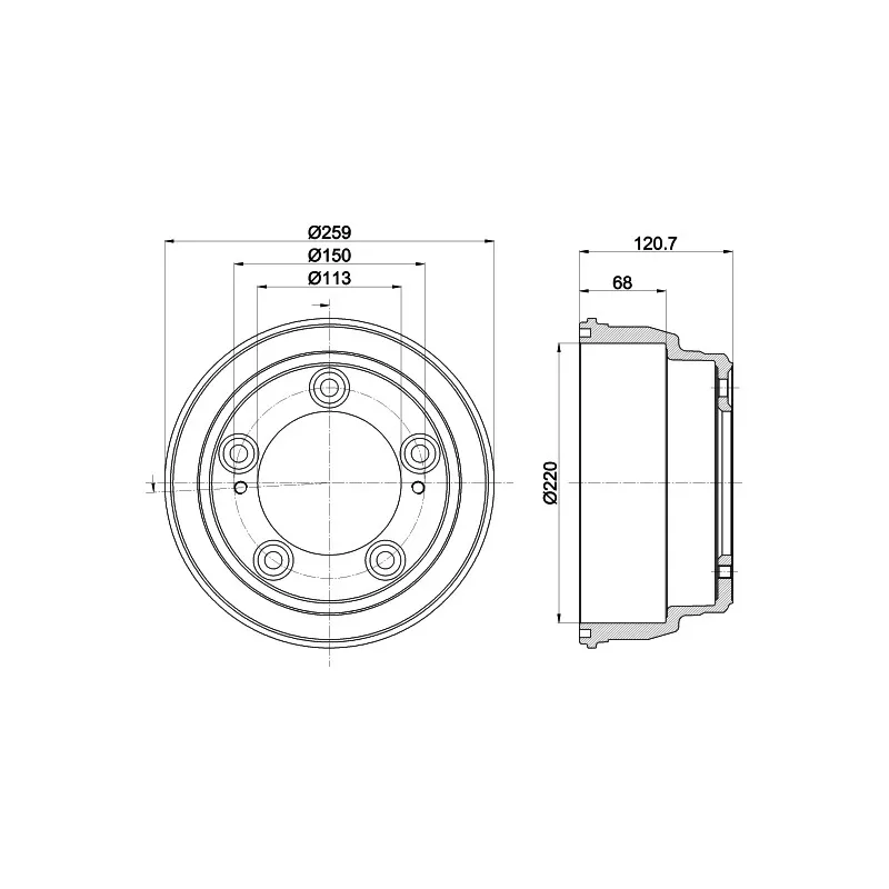 Tambour de frein MINTEX MBD414
