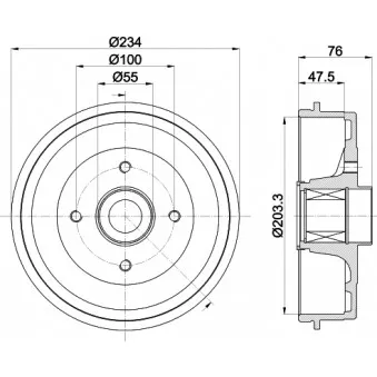 Tambour de frein MINTEX MBD416