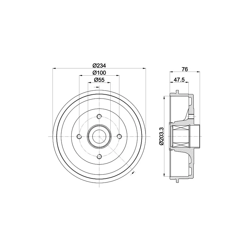 Tambour de frein MINTEX MBD416