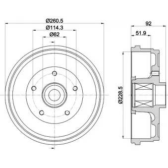 Tambour de frein MINTEX MBD426
