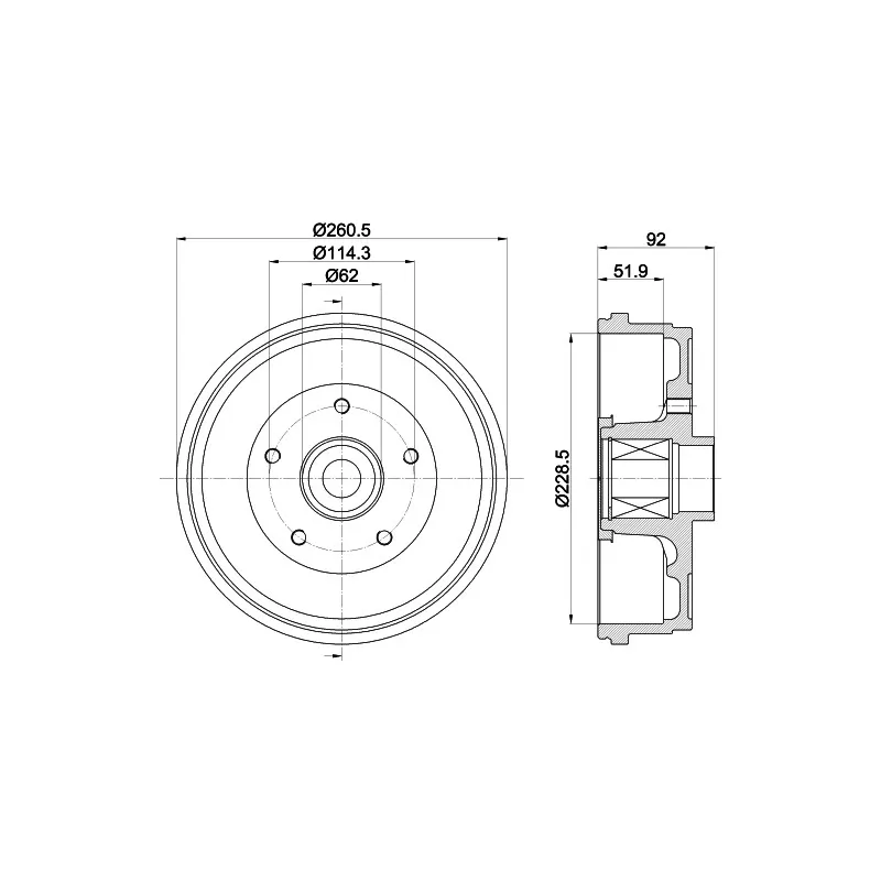 Tambour de frein MINTEX MBD426