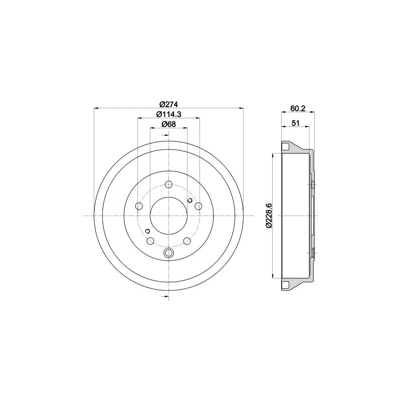 Tambour de frein MINTEX MBD427