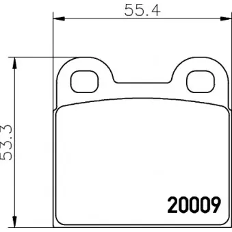 Jeu de 4 plaquettes de frein arrière MINTEX MDB1012