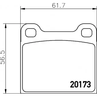 Jeu de 4 plaquettes de frein arrière MINTEX MDB1068