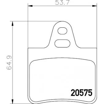 Jeu de 4 plaquettes de frein arrière MINTEX MDB1120