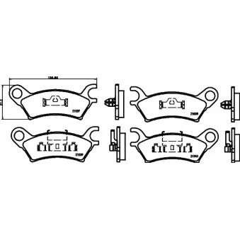 Jeu de 4 plaquettes de frein avant MINTEX MDB1249