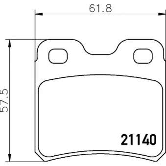 Jeu de 4 plaquettes de frein arrière MINTEX