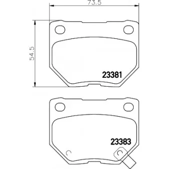 Jeu de 4 plaquettes de frein arrière MINTEX MDB1494