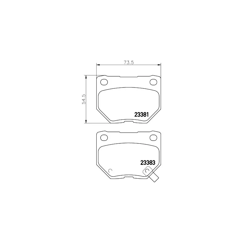 Jeu de 4 plaquettes de frein arrière MINTEX MDB1494