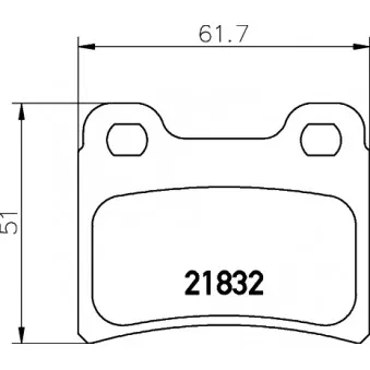 Jeu de 4 plaquettes de frein arrière MINTEX MDB1554