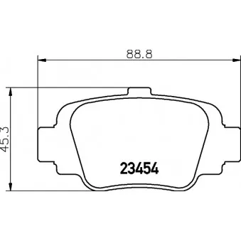 Jeu de 4 plaquettes de frein arrière MINTEX MDB1569