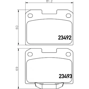 Jeu de 4 plaquettes de frein arrière MINTEX MDB1758