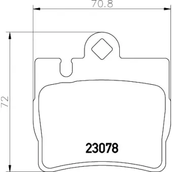 Jeu de 4 plaquettes de frein arrière MINTEX MDB2071