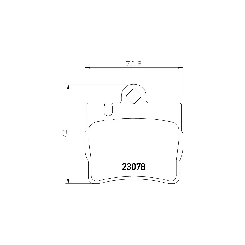 Jeu de 4 plaquettes de frein arrière MINTEX MDB2071
