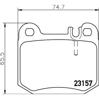 Jeu de 4 plaquettes de frein arrière MINTEX MDB2112