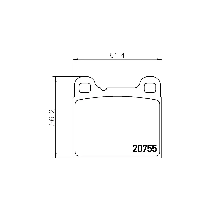 Jeu de 4 plaquettes de frein arrière MINTEX MDB2129