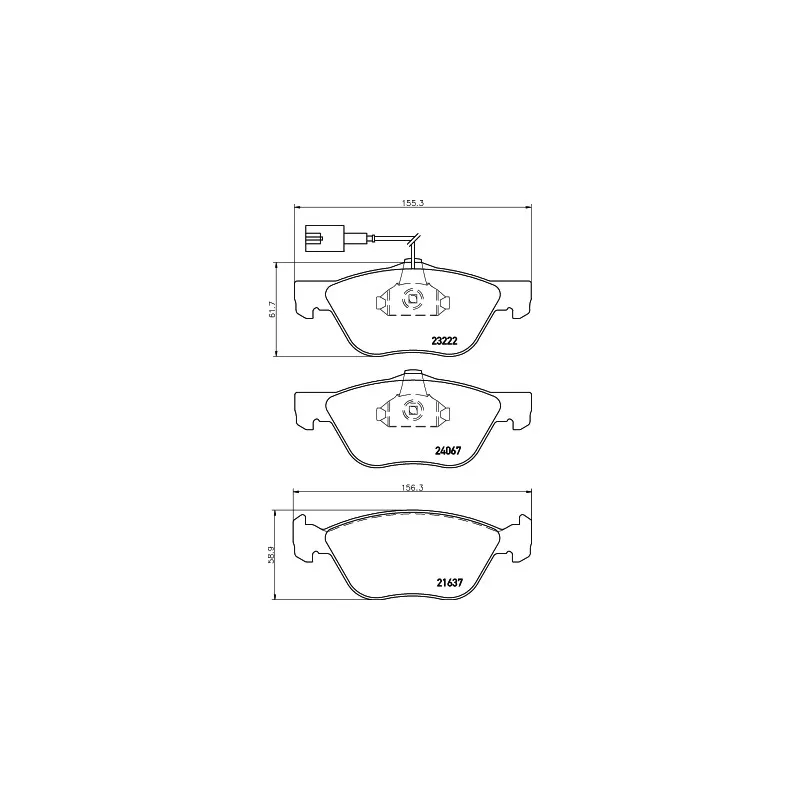 Jeu de 4 plaquettes de frein avant MINTEX MDB2133