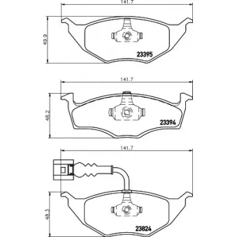 Jeu de 4 plaquettes de frein avant MINTEX MDB2146