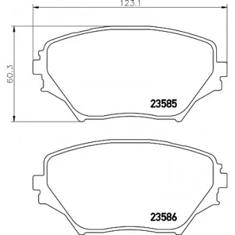 Jeu de 4 plaquettes de frein avant MINTEX MDB2155