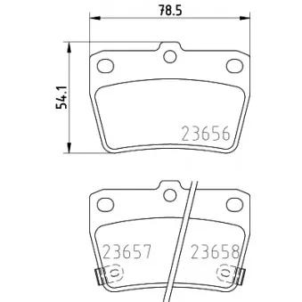 Jeu de 4 plaquettes de frein arrière MINTEX MDB2160