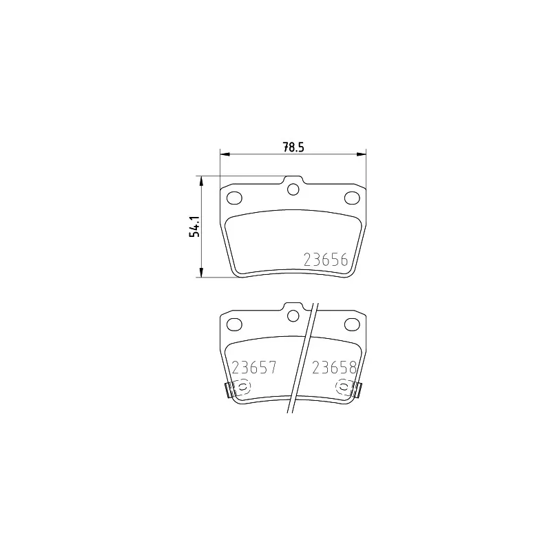 Jeu de 4 plaquettes de frein arrière MINTEX MDB2160