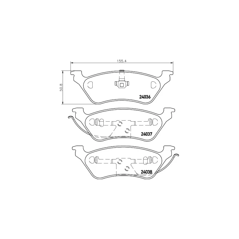 Jeu de 4 plaquettes de frein arrière MINTEX MDB2217