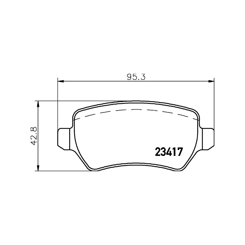 Jeu de 4 plaquettes de frein arrière MINTEX MDB2223