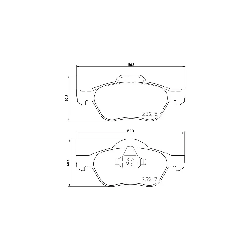 Jeu de 4 plaquettes de frein avant MINTEX MDB2226