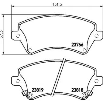 Jeu de 4 plaquettes de frein avant MINTEX MDB2257