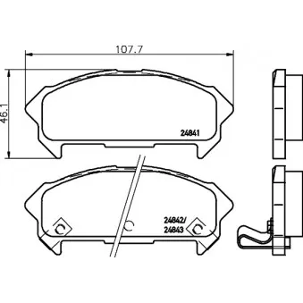 Jeu de 4 plaquettes de frein arrière MINTEX