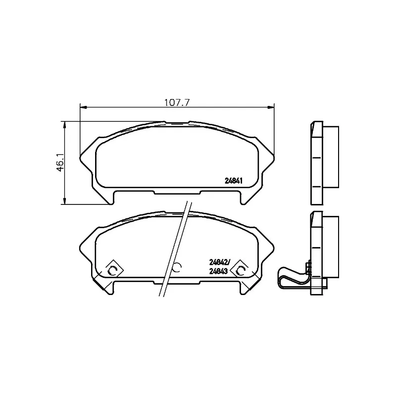 Jeu de 4 plaquettes de frein arrière MINTEX MDB2347