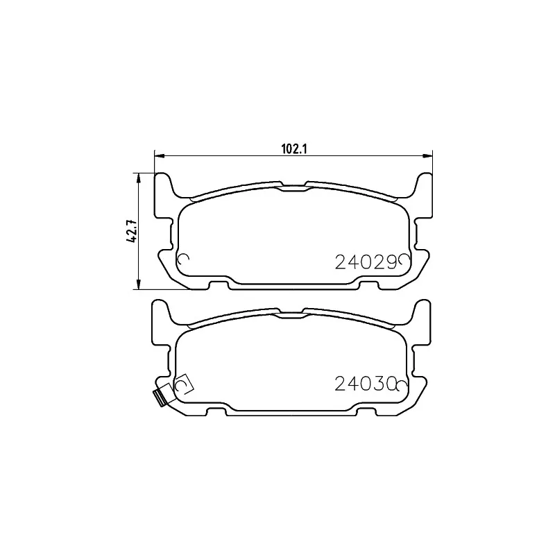 Jeu de 4 plaquettes de frein arrière MINTEX MDB2575