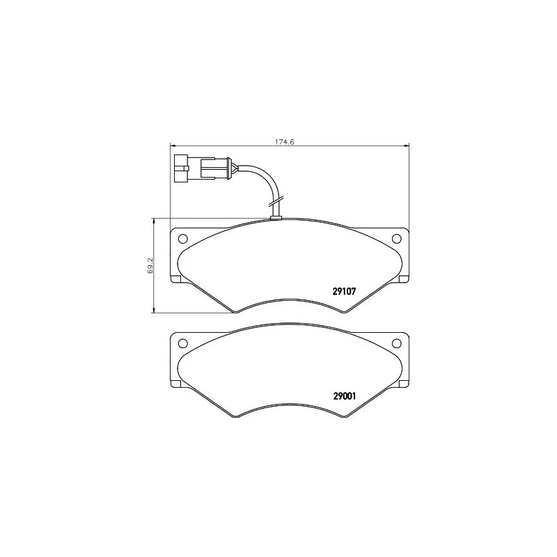 Jeu de 4 plaquettes de frein avant MINTEX MDB2603