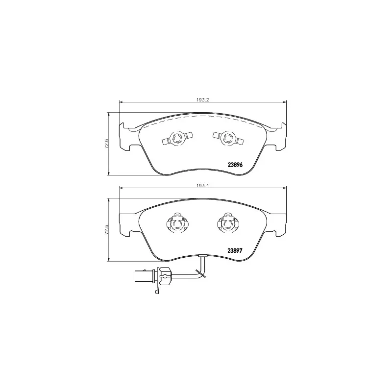 Jeu de 4 plaquettes de frein avant MINTEX MDB2645