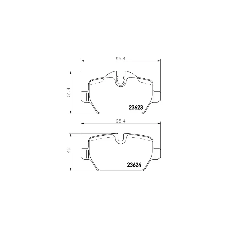Jeu de 4 plaquettes de frein arrière MINTEX MDB2681