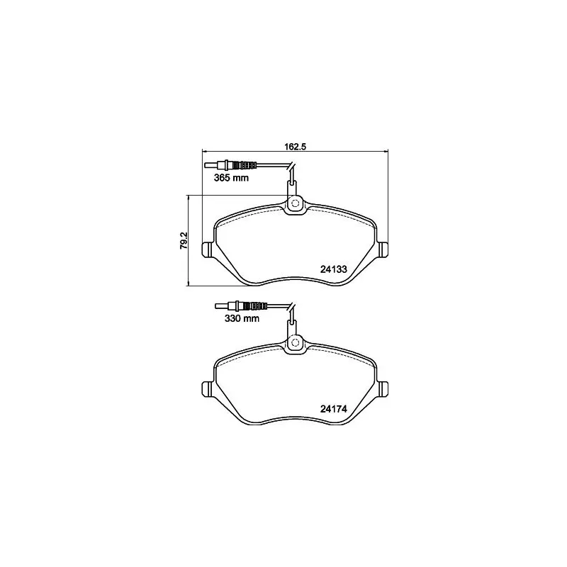 Jeu de 4 plaquettes de frein avant MINTEX MDB2700