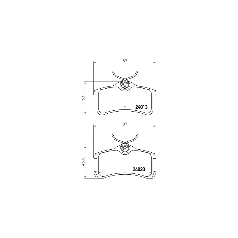 Jeu de 4 plaquettes de frein arrière MINTEX MDB2707