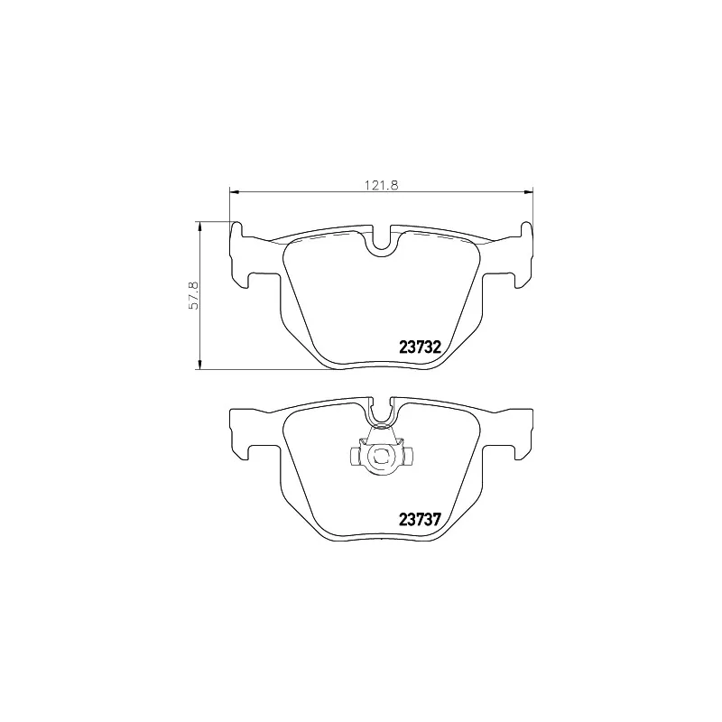 Jeu de 4 plaquettes de frein arrière MINTEX MDB2719