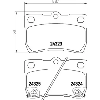 Jeu de 4 plaquettes de frein arrière MINTEX MDB2728