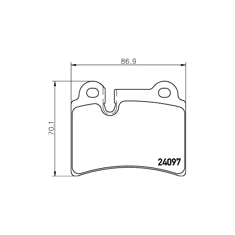 Jeu de 4 plaquettes de frein arrière MINTEX MDB2740