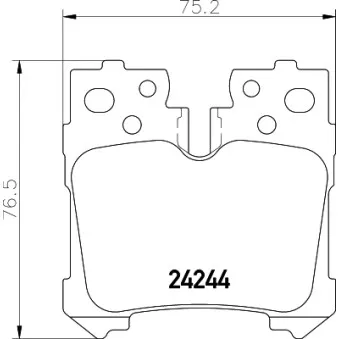 Jeu de 4 plaquettes de frein arrière MINTEX MDB2760
