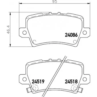 Jeu de 4 plaquettes de frein arrière MINTEX MDB2770