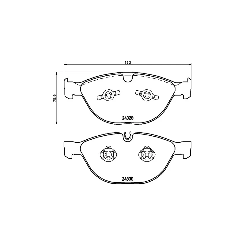 Jeu de 4 plaquettes de frein avant MINTEX MDB2826