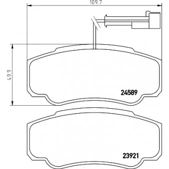 Jeu de 4 plaquettes de frein arrière MINTEX MDB2918
