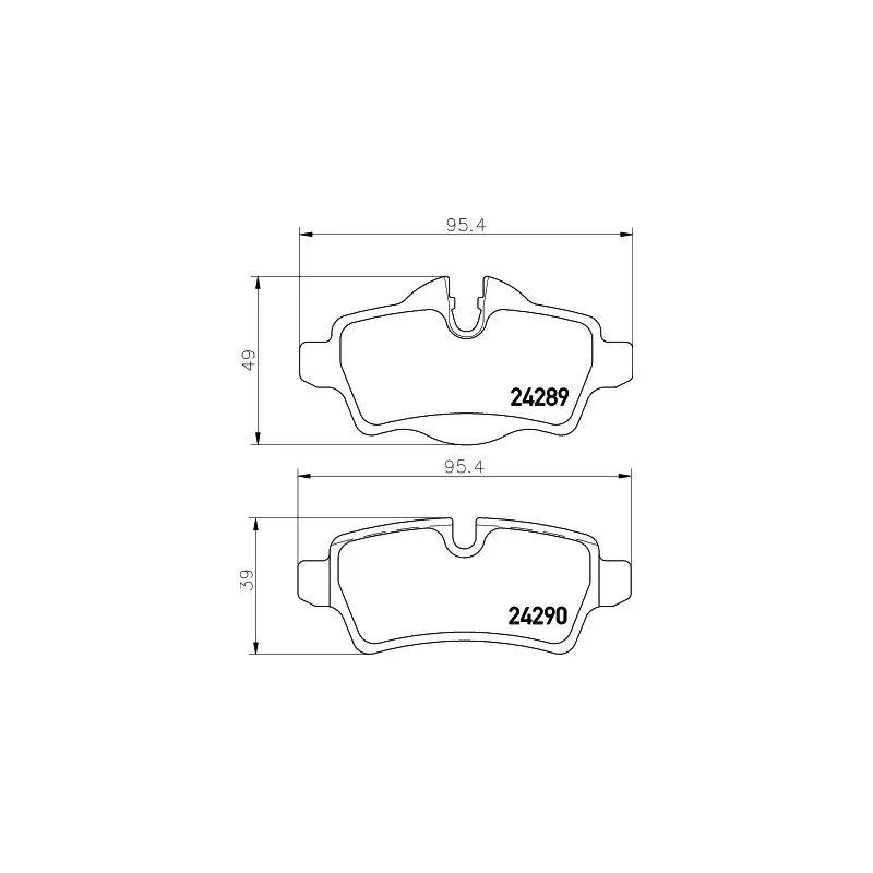 Jeu de 4 plaquettes de frein arrière MINTEX MDB2930