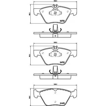 Jeu de 4 plaquettes de frein avant MINTEX MDB3002