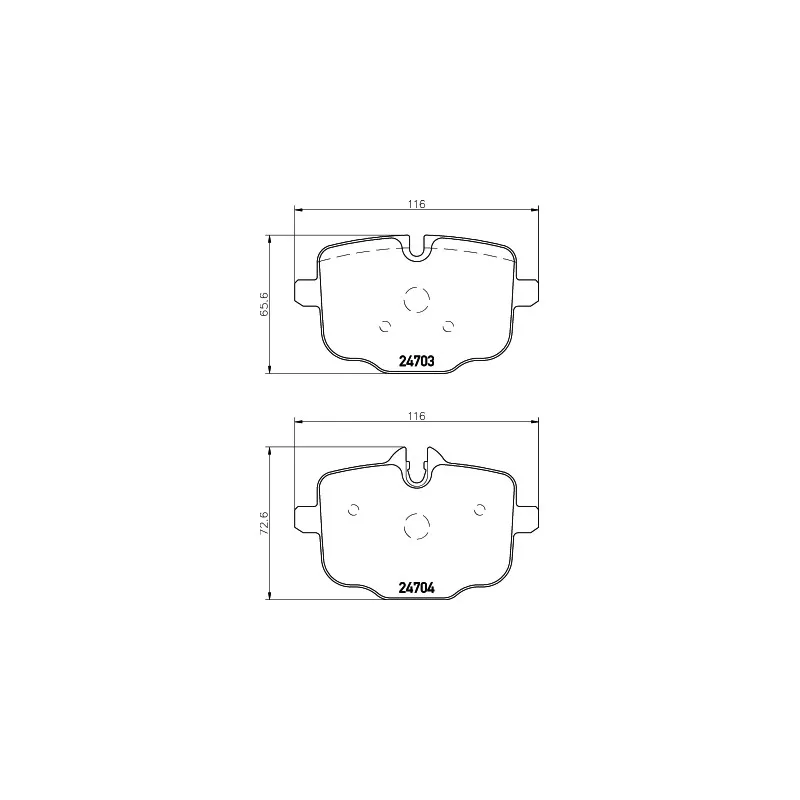 Jeu de 4 plaquettes de frein arrière MINTEX MDB3008