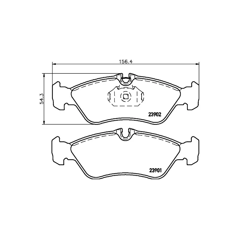 Jeu de 4 plaquettes de frein arrière MINTEX MDB3013